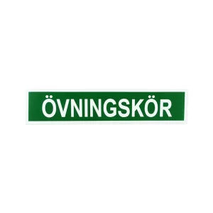 Skylt övningskör grön magnet
