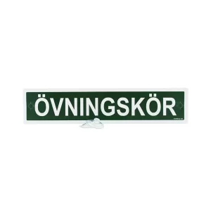 Skylt övningskör med sugpropp